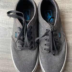 Gray Linen Vans Skate Shoes Mens 8